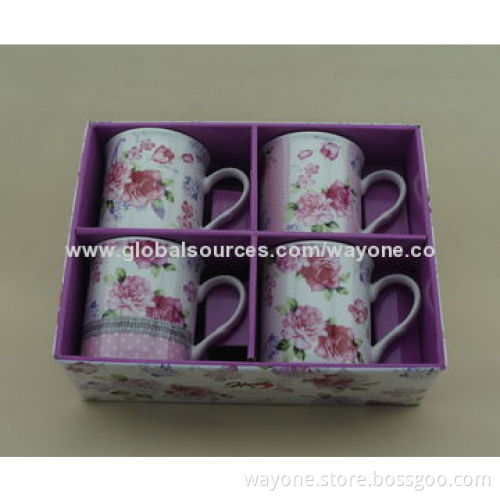 Hot Shape Porcelain Mugs with Sunflower Motif and 9oz Volume, Best Choice for Promotions, Food Safe